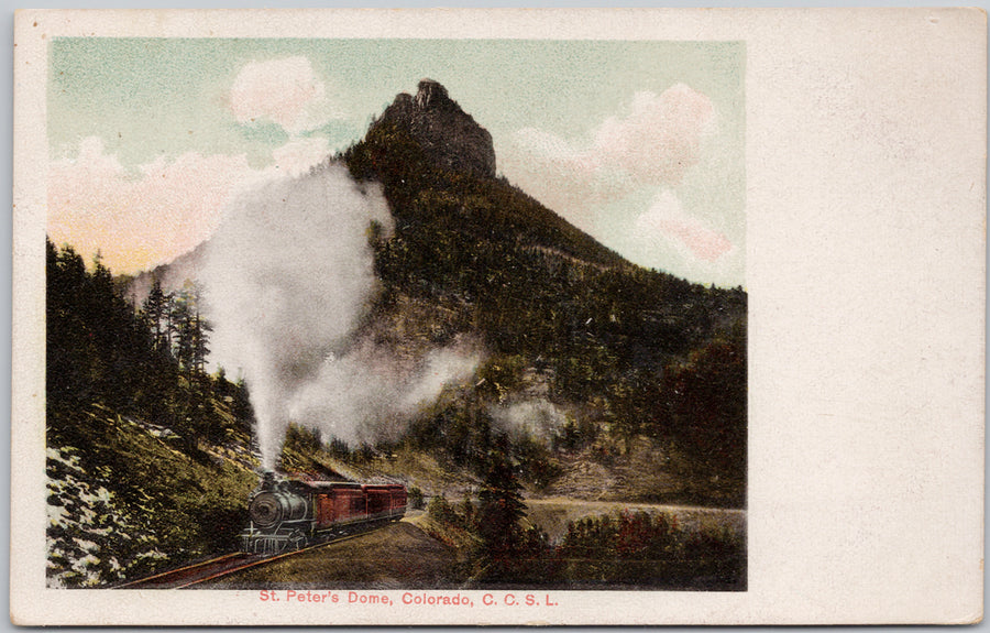 St Peter's Dome Colorado CO GCSL Colorado News Company Postcard 