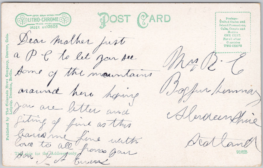 St Peter's Dome Colorado CO GCSL Colorado News Company Postcard SP21
