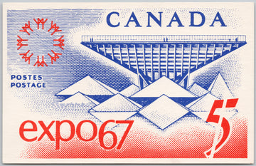 Expo 67 Canada Reproduction of Commemorative Stamp Unused Postcard