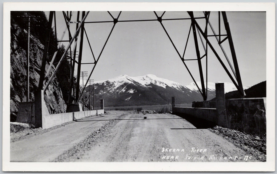 Skeena River near Prince Rupert BC Wrathall RPPC Postcard