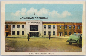 CNR Station Saskatoon Saskatchewan SK Sask Canada Peco Postcard 