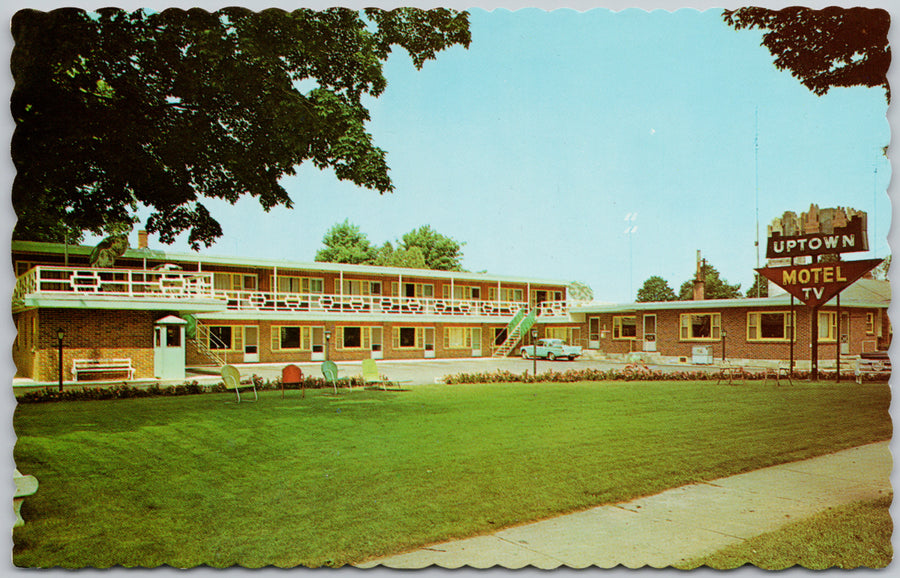 Uptown Motel Port Elgin Ontario ON Canada Advertising Postcard 
