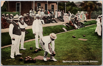 The Bowling Green Westmount Montreal Quebec Lawn Bowling Postcard 