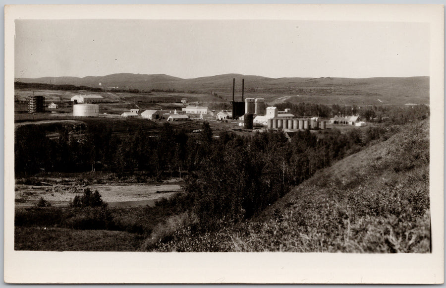 Turner Valley Gas Plant Turner Valley Alberta near Calgary Lane RPPC Postcard