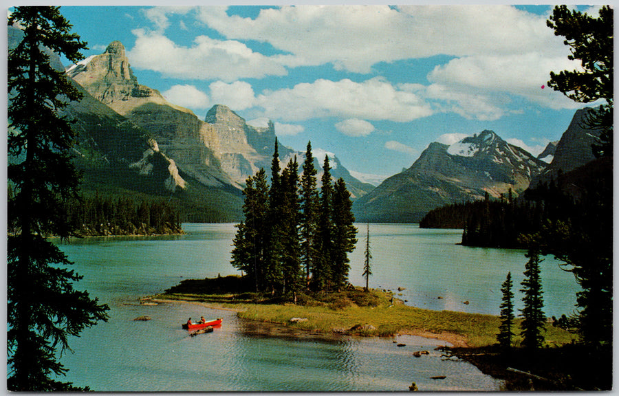 Maligne Tours Ltd Advertising Maligne Lake Jasper Alberta MTL Postcard SP21