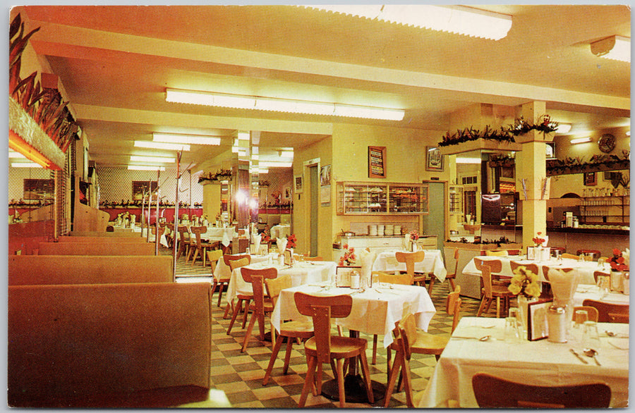 Du Rosaire Dining Room Cap-de-la-Madeleine Quebec QC Postcard 