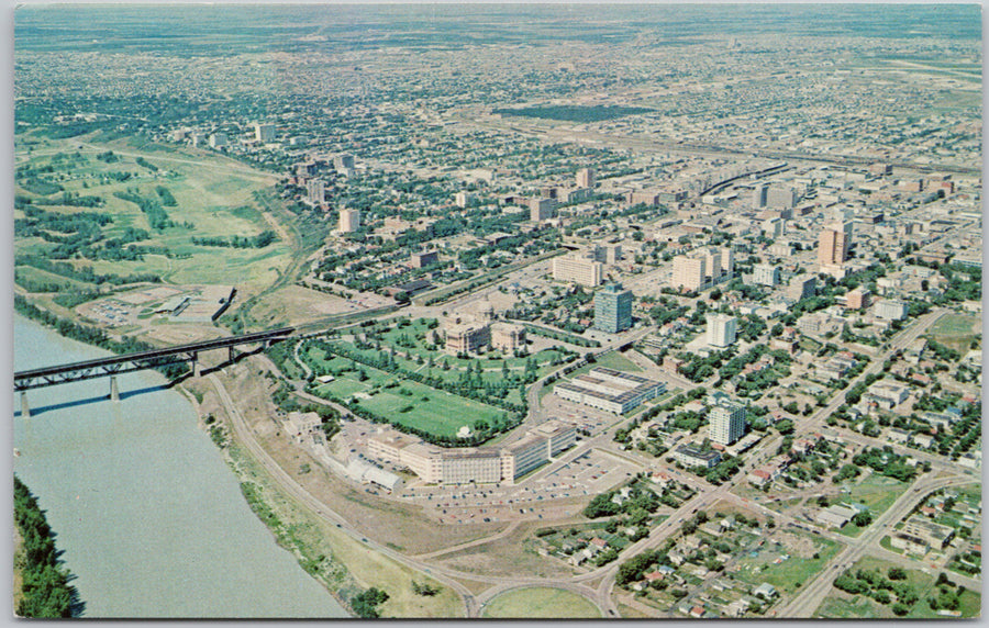Edmonton Alberta High-Level Bridge Aerial View AB Canada Postcard 