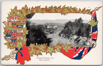 Annapolis Royal NS from Lequille Patriotic Coat of Arms Embossed Postcard 