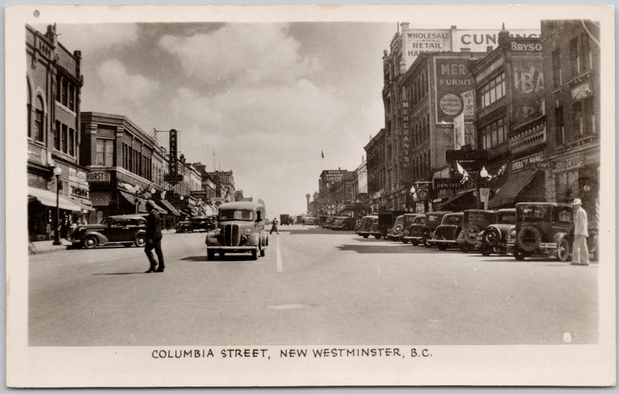 Columbia Street New Westminster BC Gowen Sutton RPPC Postcard 