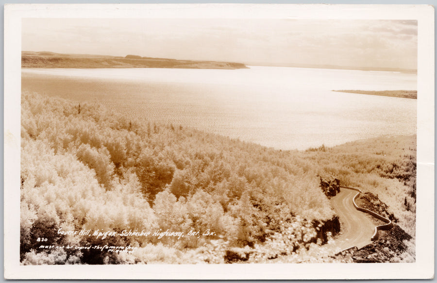 Nipigon Schreiber Highway Cavers Hill Ontario The Camera Shop RPPC Postcard 