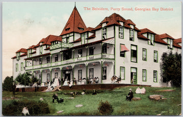 The Belvedere Parry Sound Georgian Bay Ontario 1909 Postcard 