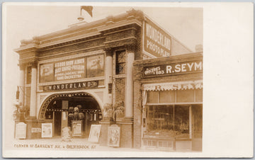 Wonderland Theatre Winnipeg Manitoba Seymour Groceries Postcard