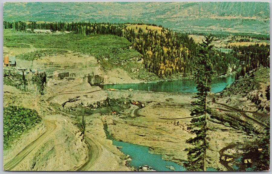 Peace River Damsite BC British Columbia Postcard