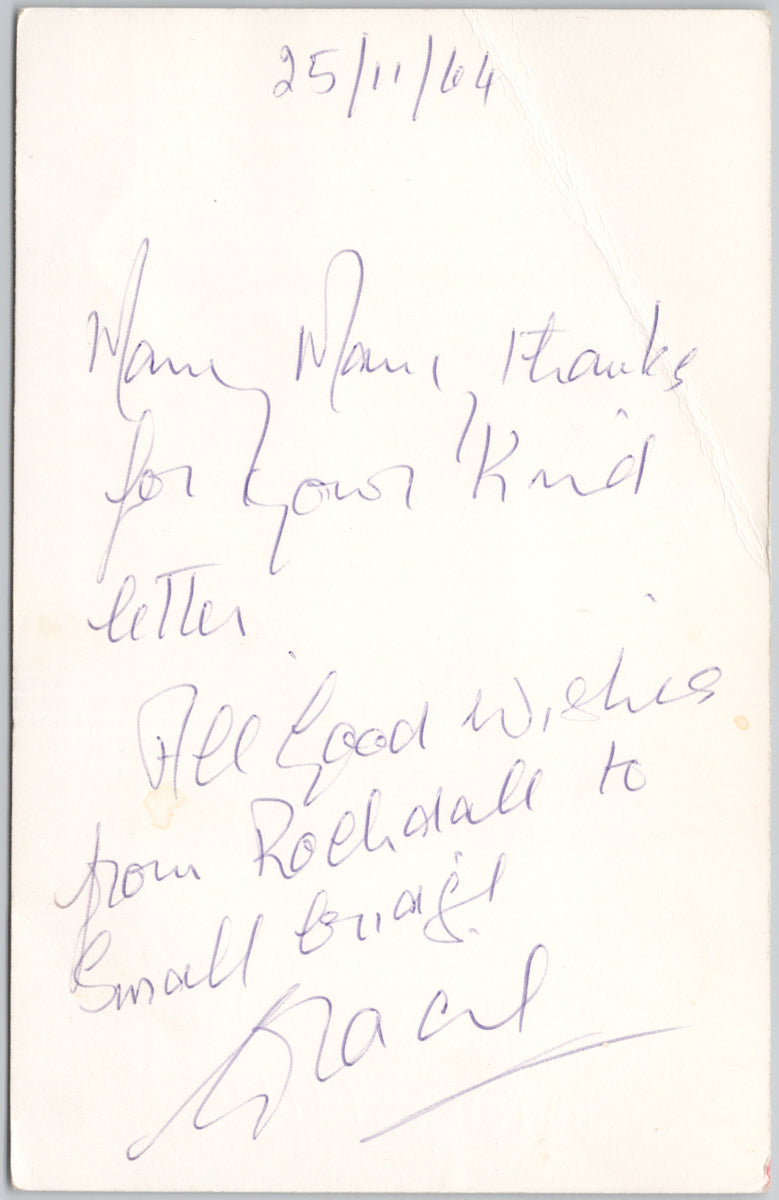 Gracie Fields Signed British Singer Actress Comedian 1960s RPPC Postcard SP21
