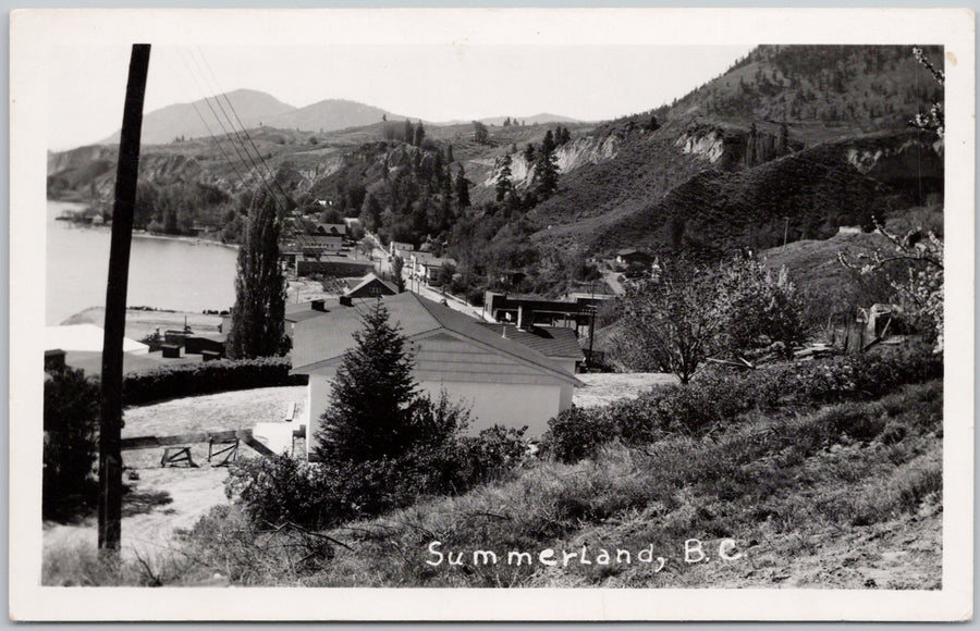 Summerland BC Homes Houses British Columbia 1950s RPPC Postcard 