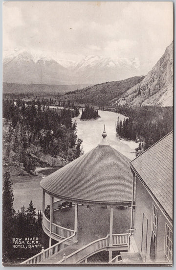 Bow River from CPR Hotel Banff Alberta AB Canada J. Howard Chapman Postcard