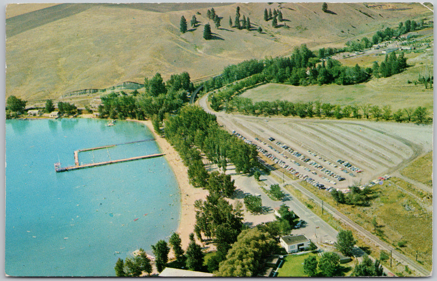 Kalamalka Beach BC British Columbia Chrome Monahan Agency Postcard 