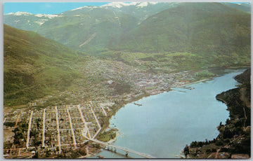 Nelson BC British Columbia Aerial Fairview Residential Area Chrome Grant Mann Traveltime Postcard