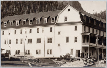 Ocean Falls BC New Hotel Just Completed Construction British Columbia Scarce RPPC Postcard 
