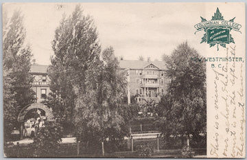 Columbian College New Westminster BC 1907 Hibben Postcard