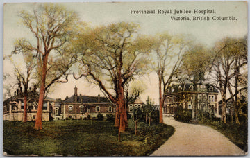 Victoria BC Provincial Royal Jubilee Hospital RJH 1910 Postcard SP21