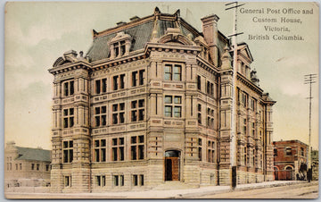 Victoria BC General Post Office and Custom House Hibben Postcard