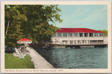 The Casino Clevelands House Minett Ontario ON Muskoka Canada PECO Postcard 