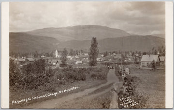 Hagwilget Village ,
near Hazelton ,BC ,British Columbia ,Fred Button, 343, RPPC Postcard,