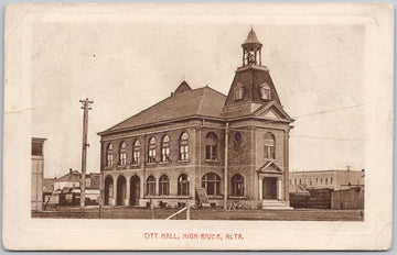 City Hall High River Alberta AB Canada Pugh Postcard 