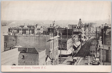 Victoria BC Government Street Vancouver Island Postcard