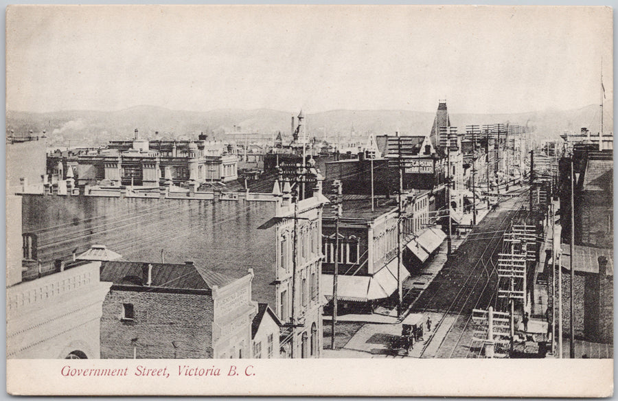 Victoria BC Government Street Vancouver Island Postcard