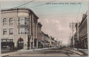 Eighth Avenue Calgary Alberta AB Canada Osborne Bros Postcard