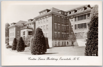 Essondale BC Centre Lawn Building Riverview Coquitlam RPPC Postcard 