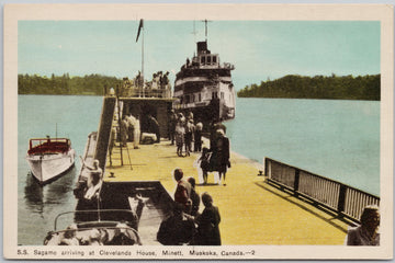 SS Sagamo Steamer Clevelands House Minett Muskoka Ontario ON PECO Postcard