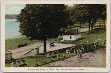 Kiwanis Log Cabin Little Lake Midland Ontario ON Canada PECO Postcard 