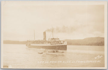 SS Princess Alice Ship Prince Rupert British Columbia McCrae RPPC Postcard 