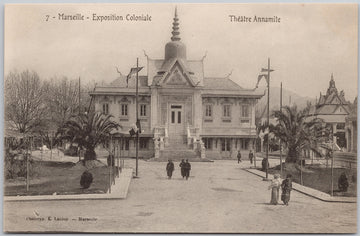 France Marseille Exposition Coloniale Theatre Annamite Mint Cond Postcard