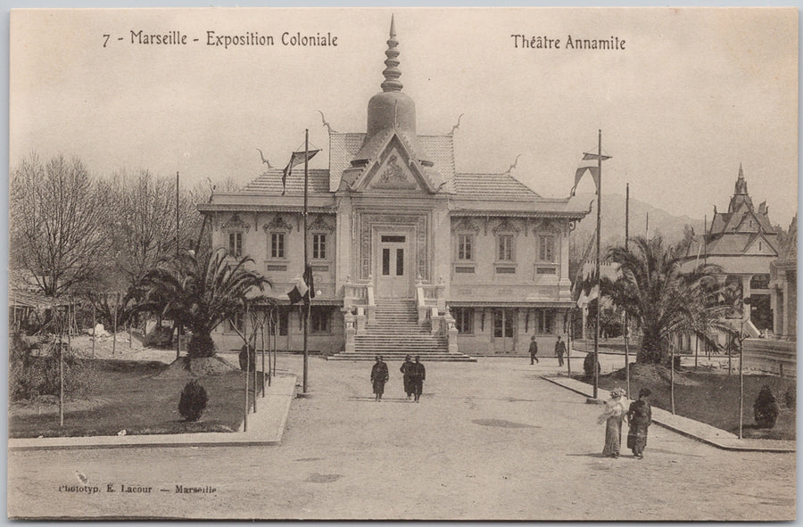 France Marseille Exposition Coloniale Theatre Annamite Mint Cond Postcard