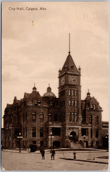 City Hall Calgary Alberta DLO Dead Letter Office Winnipeg & Edmonton Branches 'Returned for War Tax'  Postcard 