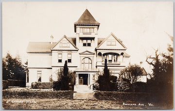 St. George's School Victoria BC British Columbia Rockland Avenue RPPC Postcard 