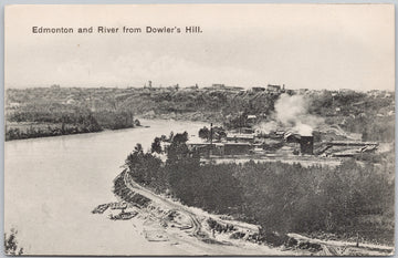 Edmonton Alberta Saskatchewan River from  Dowler's Hill Postcard SP21
