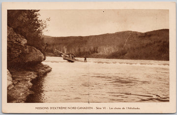 Athabasca River Les Chutes Missions D'Extreme-Nord Canadien Missionnaires Oblats Canada Postcard 