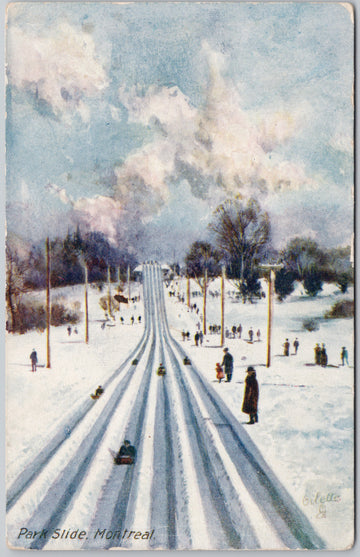 Park Slide Montreal QC Quebec Tuck Postcard 