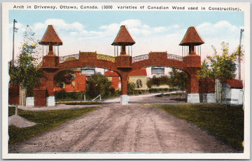 Ottawa Ontario Arch in Driveway ON 3000 Variations of Wood Postcard SP21
