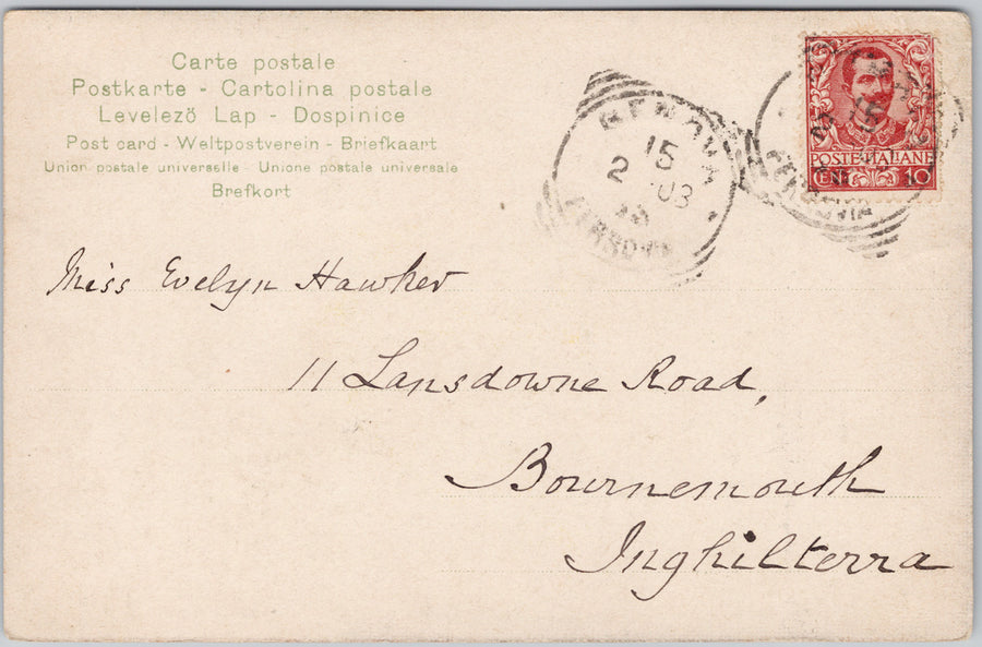 Older Man with Pipe Blue Hat Italy ? Italian Stamp Postcard SP21