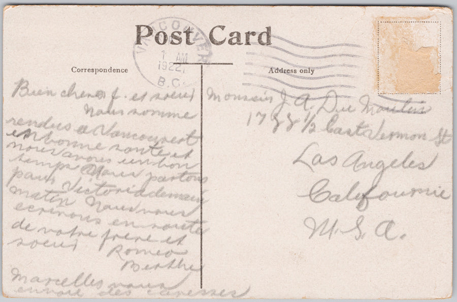 Vancouver BC Georgia Street Viaduct British Columbia 1922 Postcard SP21