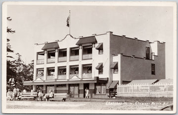 Crescent Hotel Crescent Beach BC British Columbia 1939 Stride RPPC Postcard