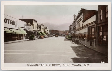 Wellington Street Chilliwack BC Postcard 