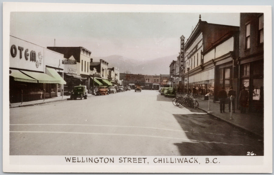 Wellington Street Chilliwack BC Postcard 