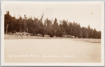 Grandview Camp Qualicum Beach BC Vancouver Island 1929 RPPC Postcard 